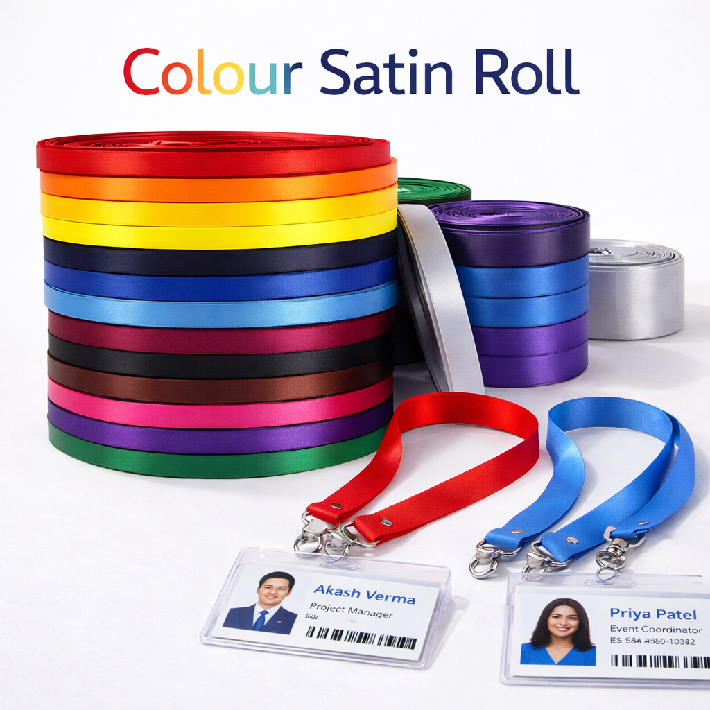Colour Satin Lanyard Roll
